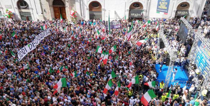 manifestazione lega roma affluenza