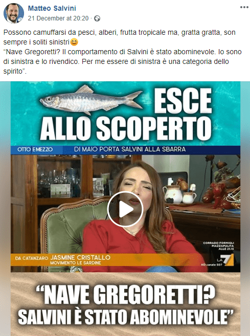 post Salvini su Jasmine Cristallo-Leggilo.Org