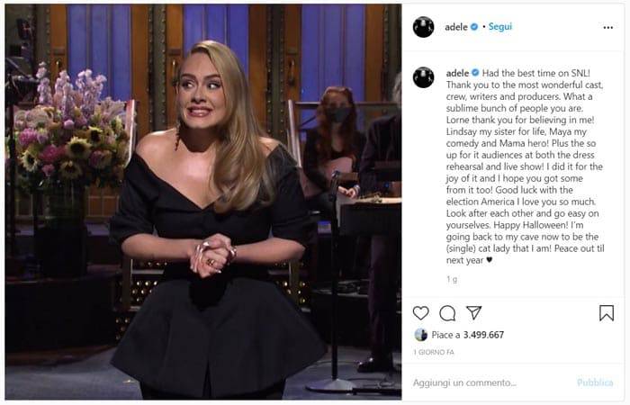Adele smentisce su instagram il flirt con Skepta