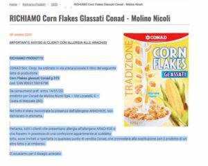 Conad: richiamato prodotto a largo consumo per presenza allergeni