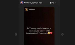  Francesco Oppini Tommaso Zorzi innamorato instagram reazione