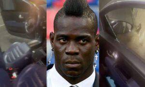 Mario Balotelli auto macchina distrutta vandalo minaccia instagam vendetta