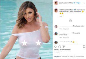 Sabrina Salerno miss maglietta bagnata i follower: