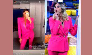 Stefania Orlando Sonia Lorenzini outfit rosa Gf Vip