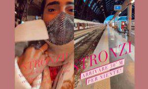 Federico Fashion style lacrime stazione Milano treno