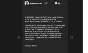 Cecilia Rodriguez Ignazio Moser derubati cassa ladri sfogo social