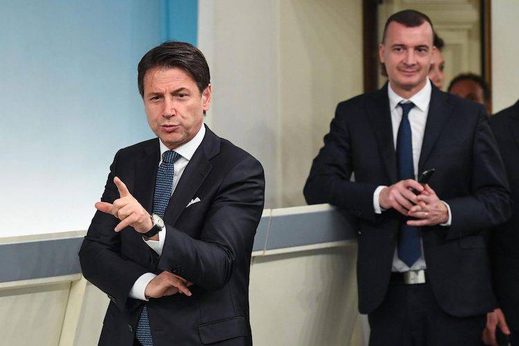 Giuseppe Conte e Rocco Casalino