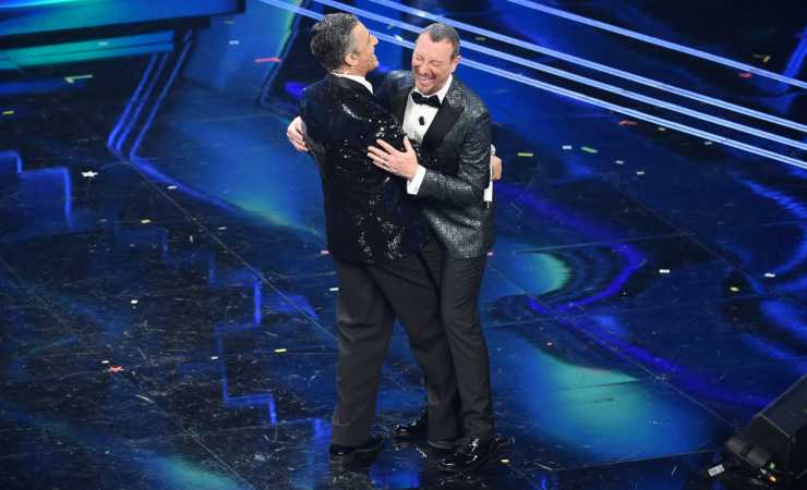 Amadeus e Fiorello a SanRemo (Getty, Jacopo M. Raule)