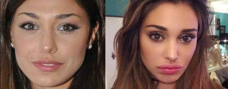 Belen Rodriguez - prima e dopo i ritocchi (Visotonic) 