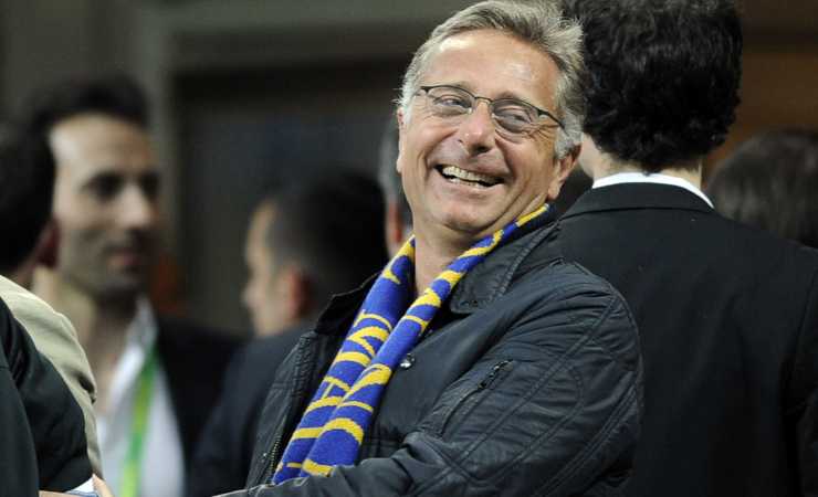 Paolo Bonolis allo stadio (Getty, Claudio Villa)