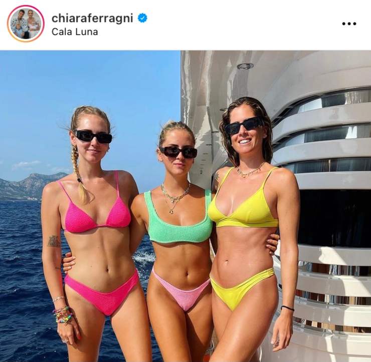 Chiara Ferragni e le sorelle, Valentina e Francesca 