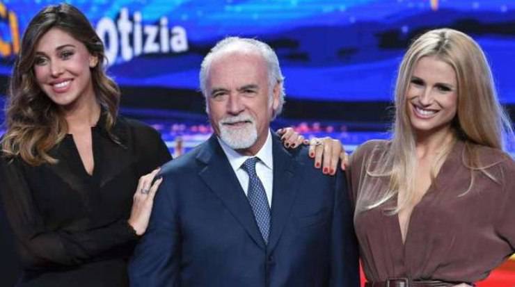 L'autore Antonio Ricci insieme a Belen Rodriguez e Michelle Hunziker 