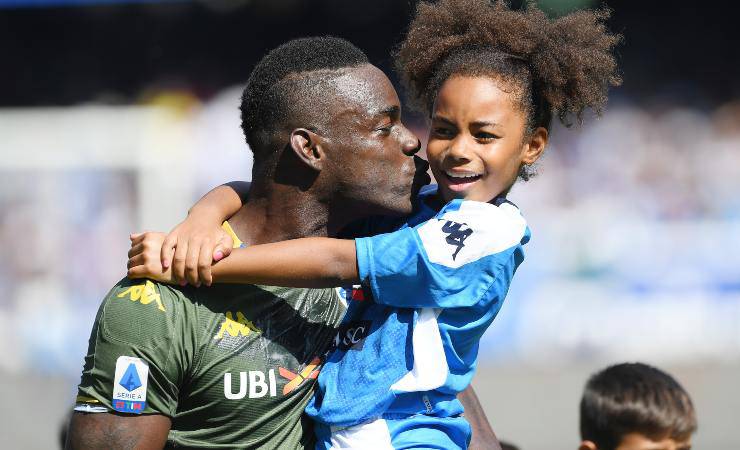 Mario Balotelli con sua figlia Pia (Getty, Francesco Pecoraro)