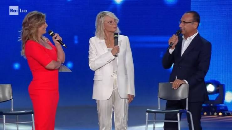 Vanessa Incontrada, Maria De Filippi e Carlo Conti al Seat Music Awards