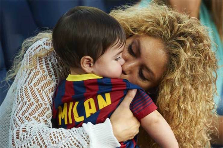 Shakira con suo figlio