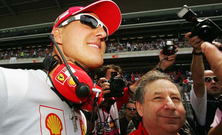 Jean Todt e Michael Schumacher (foto Getty, Paul Gilham)
