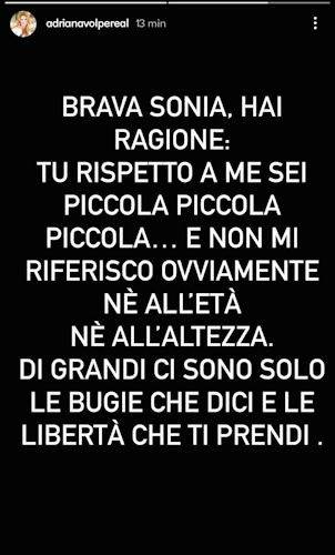 adriana volpe contro sonia bruganelli