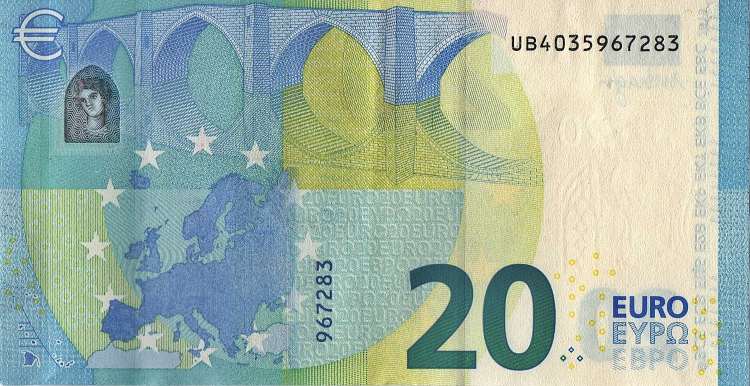 Banconota da 20 euro (Pixabay)