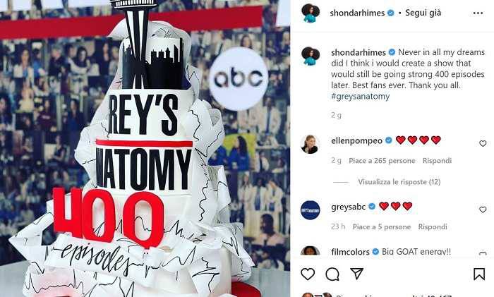 Grey's Anatomy: un grande traguardo per lo show