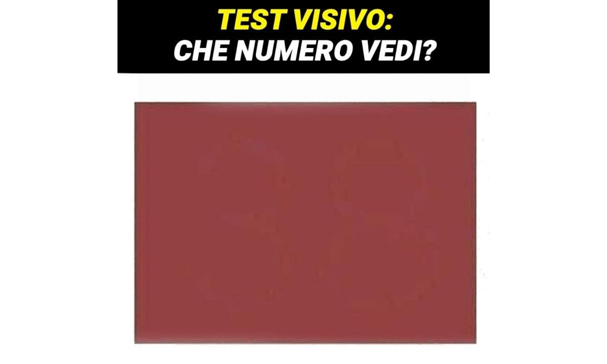 Test: vedi il numero nascosto? Impossibile Test: vedi il numero nascosto? Impossibile