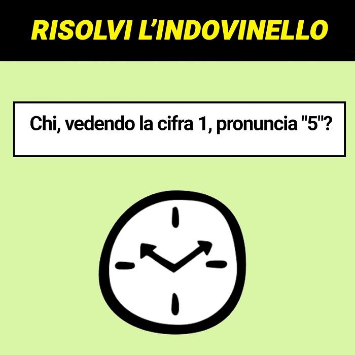 Indovinello: sapete rispondere a questa domanda?