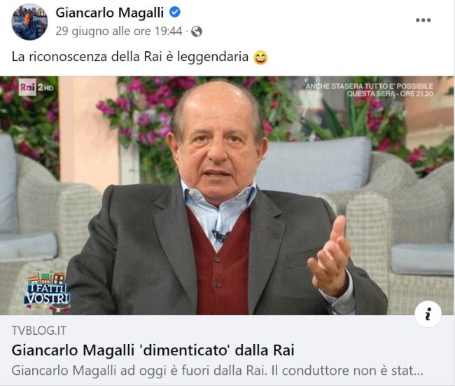 giancarlo magalli decisione