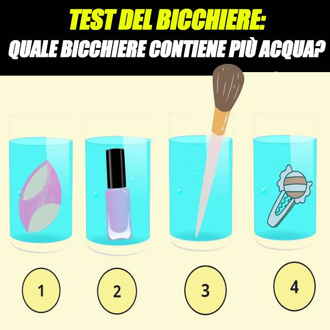 Dove c'è più acqua? Impossibile risolvere, prova