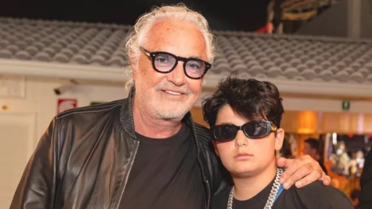 Briatore e suo figlio (Vanity Fair)