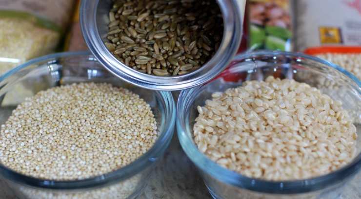 miglio, quinoa, farro, orzo da alternare al riso