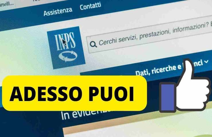 Homepage del sito web dell'INPS